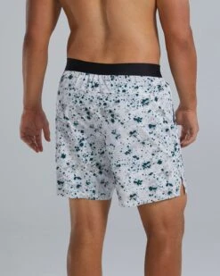 TYR Hydrosphere™ Men's Lined 7" Unbroken Big Logo Shorts - Fleck -TYR Sales Store B44020 186 main02
