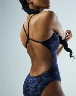 TYR Durafast Elite® Women's Cutoutfit Swimsuit - Midnight Camo -TYR Sales Store CMCM7A 401 alt09