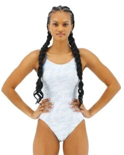 TYR Sales Store 24 TYR Durafast EliteĀ® Women's Cutoutfit Swimsuit - Whiteout Camo