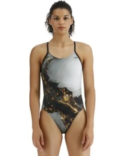 TYR Sales Store 26 TYR Durafast EliteĀ® Women's Tetrafit Swimsuit - Pyrite
