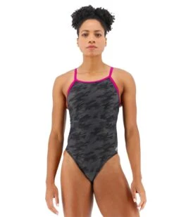 TYR Durafast Elite® Women's Diamond Controlfit Swimsuit - Blackout Camo -TYR Sales Store DFBC7A 001 alt06