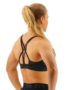 TYR Base Kinetic™ Women's Dual Strap Sports Bra - Blackout Camo -TYR Sales Store FGDSBC3A 001 alt05