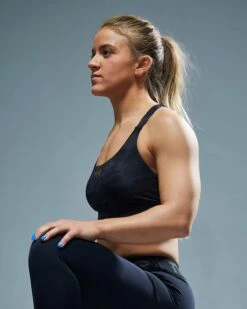 TYR Base Kinetic™ Women's Dual Strap Sports Bra - Blackout Camo -TYR Sales Store FGDSBC3A 001 alt07