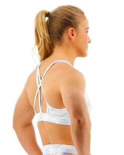 TYR Base Kinetic™ Women's High Neck Sports Bra - Whiteout Camo -TYR Sales Store FGDSWC3A 100 alt05