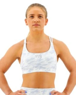 TYR Base Kinetic™ Women's High Neck Sports Bra - Whiteout Camo -TYR Sales Store FGDSWC3A 100 main01