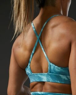 TYR Base Kinetic™ Women's High Neck Sports Bra - Aqueous -TYR Sales Store FGHAQ3A 988 alt09