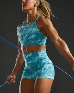 TYR Base Kinetic™ Women's High Neck Sports Bra - Aqueous -TYR Sales Store FGHAQ3A 988 alt10