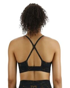 TYR Base Kinetic™ Women's High Neck Sports Bra - Goldstone -TYR Sales Store FGHGO3A 001 main02