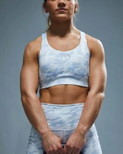 TYR Base Kinetic™ Women's Crossback Sports Bra - Whiteout Camo -TYR Sales Store FGPWC3A 100 alt07