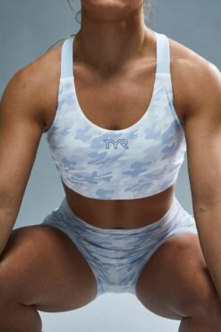 TYR Base Kinetic™ Women's Crossback Sports Bra - Whiteout Camo -TYR Sales Store FGPWC3A 100 alt09