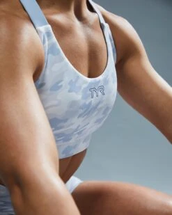 TYR Base Kinetic™ Women's Crossback Sports Bra - Whiteout Camo -TYR Sales Store FGPWC3A 100 alt10