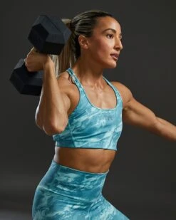 TYR Base Kinetic™ Women's Racerback Sports Bra - Aqueous -TYR Sales Store FGRAQ3A 988 alt08