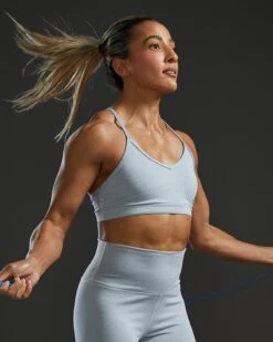 TYR Base Kinetic™ Women's V-Neck Sports Bra - Heather -TYR Sales Store FGVSH3A 254 alt09