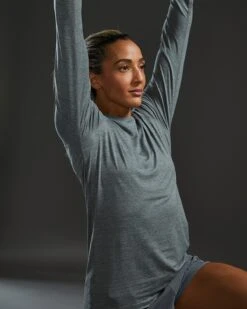 TYR ClimaDry™ Women's Raglan Long Sleeve Tee - Solid / Heather -TYR Sales Store FPTLRS3A 966 alt07