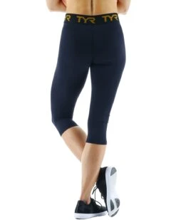 TYR Base Kinetic™ Women's Mid-Rise Logo Leggings - Solid -TYR Sales Store FTCCS3A 001 main02