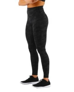 TYR Base Kinetic™ Women's High-Rise Full Length Leggings- Blackout Camo -TYR Sales Store FTFMRB3A 001 alt04
