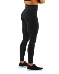 TYR Base Kinetic™ Women's High-Rise Full Length Leggings- Blackout Camo -TYR Sales Store FTFMRB3A 001 alt05