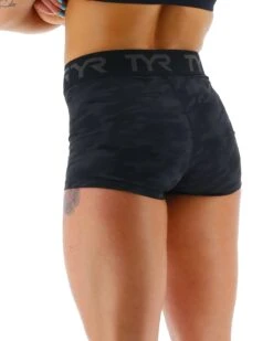 TYR Base Kinetic™ Women's Mid-Rise 2" Logo Short - Blackout Camo 11 TYR Base Kinetic™ Women's Mid-Rise 2" Logo Short - Blackout Camo -TYR Sales Store FTMLSB3A 001 alt04