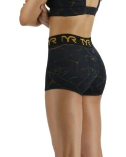 TYR Base Kinetic™ Women's Mid-Rise 2" Logo Short - Goldstone -TYR Sales Store FTMLSG3A 001 alt03