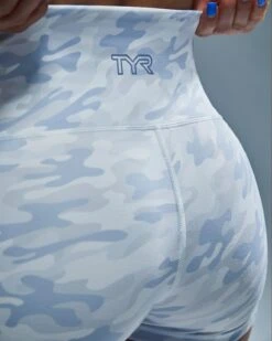 TYR Base Kinetic™ Women's High-Rise 2" Short - Whiteout Camo -TYR Sales Store FTMRSW3A 100 alt07