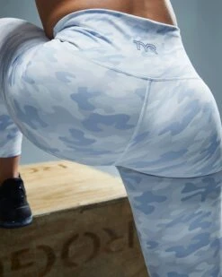 TYR Base Kinetic™ Women's High-Rise 3/4 Leggings - Whiteout Camo -TYR Sales Store FTTMRW3A 100 alt10