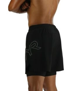 TYR Hydrosphere™ Men's Lined 6" Momentum Big Logo Shorts - Solid -TYR Sales Store MMSLSL3A 001 alt03