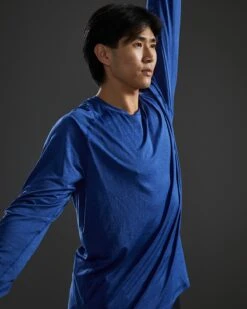 TYR ClimaDry™ Men's Raglan Long Sleeve Tech Tee - Solid / Heather -TYR Sales Store MPTLRS3A 981 alt08