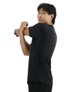 TYR ClimaDry™ Men's Raglan Big Logo Tech Tee - Solid -TYR Sales Store MPTRSL3A 001 alt03