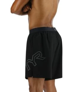 TYR Hydrosphere™ Men's Lined 7" Unbroken Big Logo Shorts - Solid -TYR Sales Store MUSLSL3A 001 alt03
