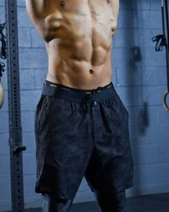 TYR Hydrosphere™ Men's Unlined 9" Unbroken Shorts - Blackout Camo -TYR Sales Store MUSNUB3A 001 alt07