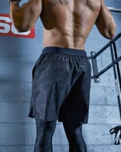 TYR Hydrosphere™ Men's Unlined 9" Unbroken Shorts - Blackout Camo -TYR Sales Store MUSNUB3A 001 alt08