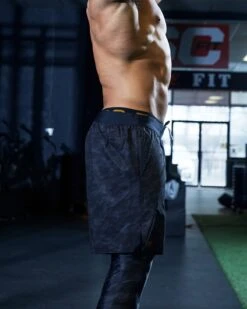 TYR Hydrosphere™ Men's Unlined 9" Unbroken Shorts - Blackout Camo -TYR Sales Store MUSNUB3A 001 alt09