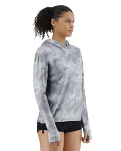 TYR SunDefense™ Women's Vented Hooded Shirt - Turbulent 17 TYR SunDefense™ Women's Vented Hooded Shirt - Turbulent -TYR Sales Store PLHTUR7A 988 alt06