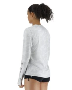 TYR SunDefense™ Women's Vented Long Sleeve Crew Shirt - Camohex -TYR Sales Store PLSCAX7A 990 alt04