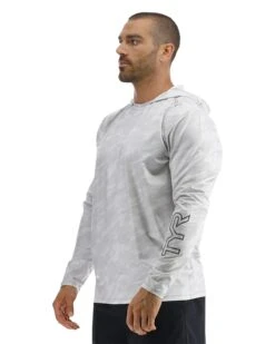 TYR SunDefense™ Men's Vented Hooded Shirt - Camohex -TYR Sales Store PMLHCA7A 990 alt04