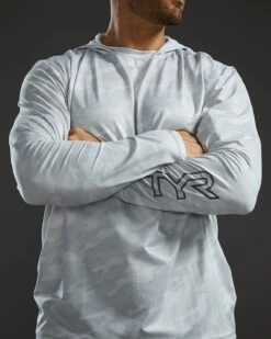 TYR SunDefense™ Men's Vented Hooded Shirt - Camohex -TYR Sales Store PMLHCA7A 990 alt07