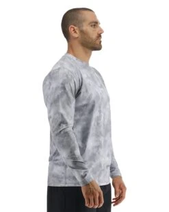 TYR SunDefense™ Men's Vented Long Sleeve Crew Shirt - Turbulent -TYR Sales Store PMLSTU7A 988 alt06