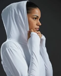 TYR SunDefense™ Women's Vented Hooded Shirt - Solid -TYR Sales Store TSFPLH7A 100 alt09