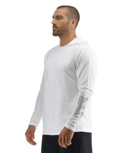 TYR SunDefense™ Men's Vented Hooded Shirt - Solid -TYR Sales Store TSMPLH7A 100 alt04