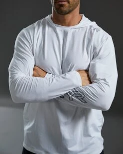 TYR SunDefense™ Men's Vented Hooded Shirt - Solid -TYR Sales Store TSMPLH7A 100 alt07