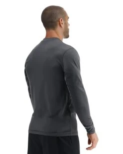 TYR SunDefense™ Men's Vented Long Sleeve Crew Shirt - Solid -TYR Sales Store TSMPLS7A 927 alt05