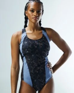 TYR Durafast Elite® Women's Max Splice Controlfit Swimsuit - Carbon Hex -TYR Sales Store TSPCHX7A 001 alt07