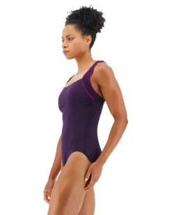 TYR Durafast Elite® Women's Square Neck Controlfit Swimsuit - Solid -TYR Sales Store TSQR7A 782 alt03