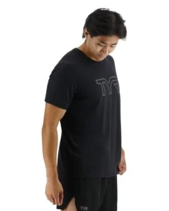 TYR UltraSoft Men's Big Logo Tri-Blend Tech Tee -TYR Sales Store USSTMC3A 001 alt06