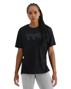TYR UltraSoft Women's Big Logo Tri-Blend Tech Tee -TYR Sales Store USSTMC3AF 001 alt06