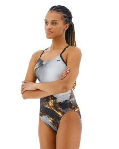 TYR Durafast Elite® Women's Cutoutfit Swimsuit - Pyrite -TYR Sales Store cpyr7a 751 alt06