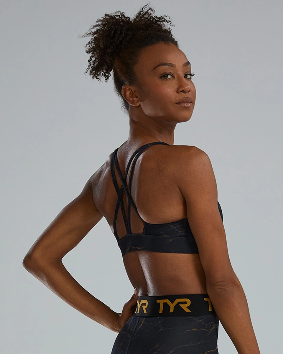 TYR Base Kinetic™ Women's Dual Strap Sports Bra - Goldstone 6 TYR Base Kinetic™ Women's Dual Strap Sports Bra - Goldstone - Image 4