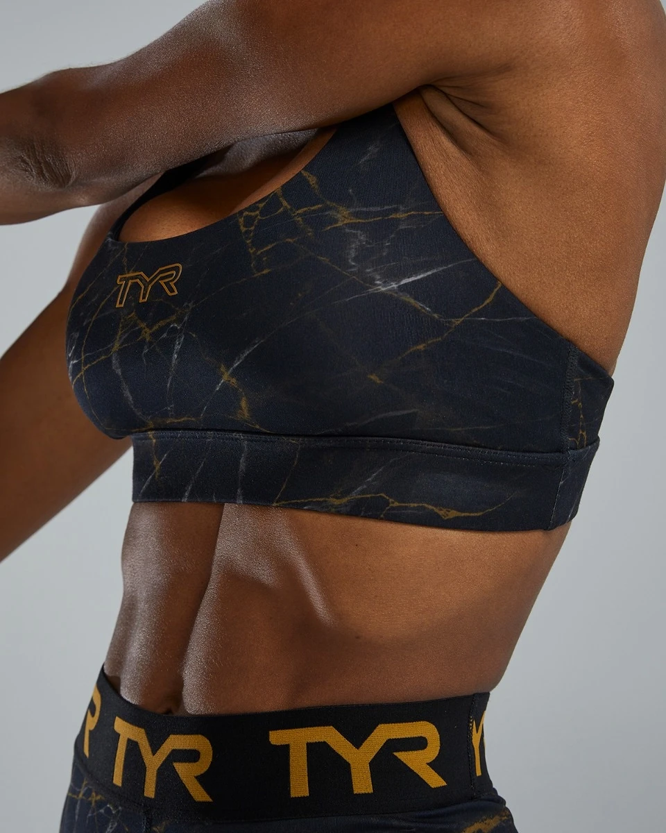TYR Base Kinetic™ Women's Dual Strap Sports Bra - Goldstone 9 TYR Base Kinetic™ Women's Dual Strap Sports Bra - Goldstone - Image 7