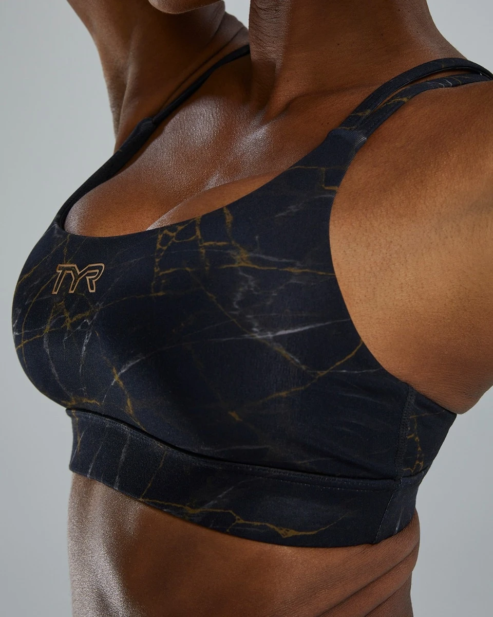 TYR Base Kinetic™ Women's Dual Strap Sports Bra - Goldstone 10 TYR Base Kinetic™ Women's Dual Strap Sports Bra - Goldstone - Image 8