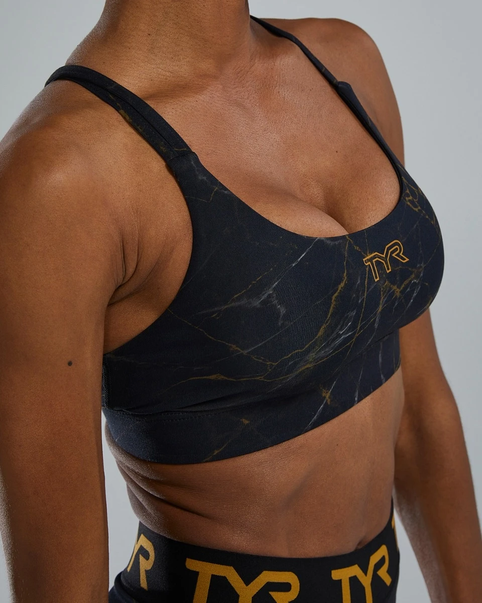 TYR Base Kinetic™ Women's Dual Strap Sports Bra - Goldstone 8 TYR Base Kinetic™ Women's Dual Strap Sports Bra - Goldstone - Image 6